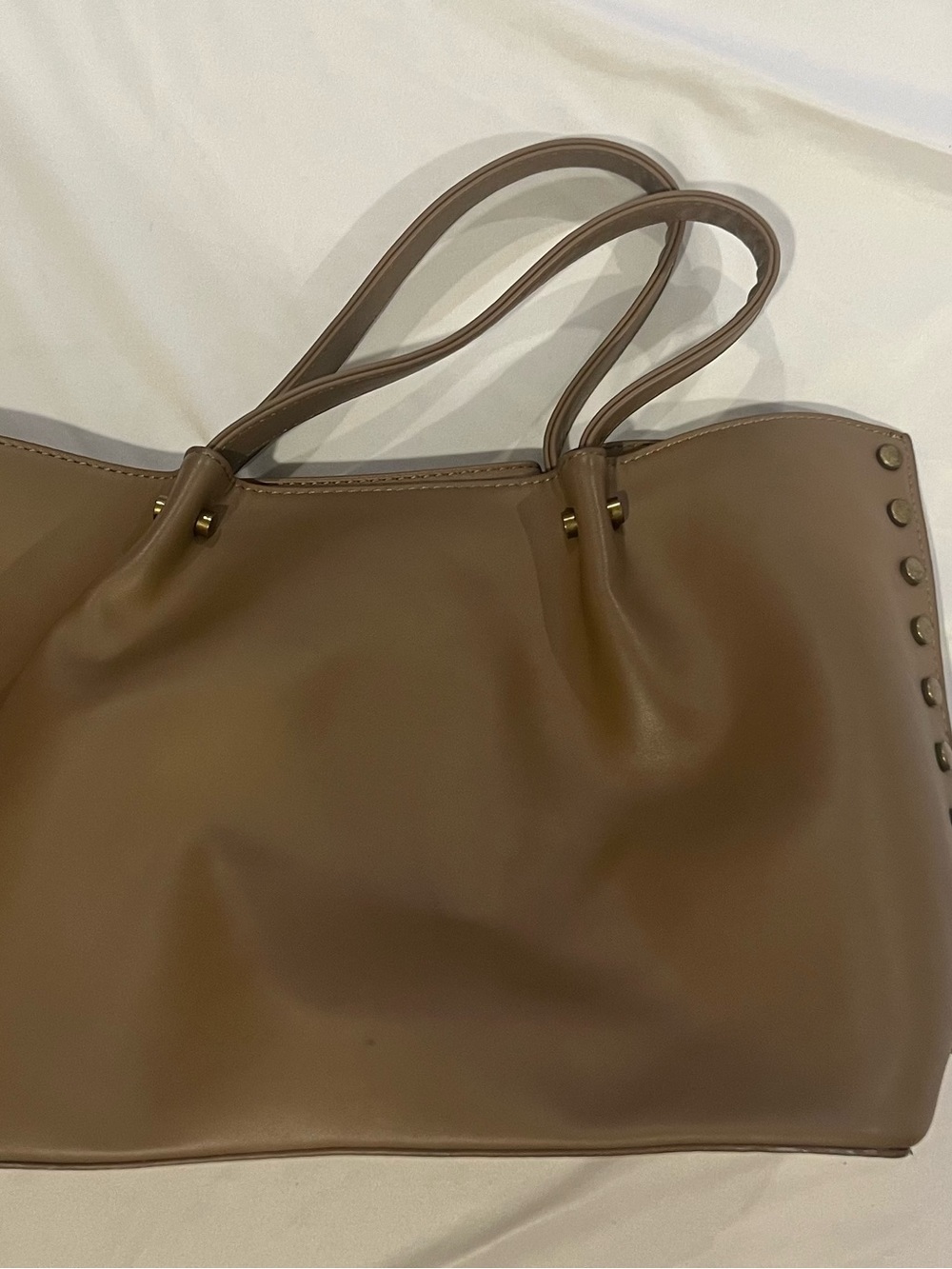 Everyday Leather Tote in Taupe - Women